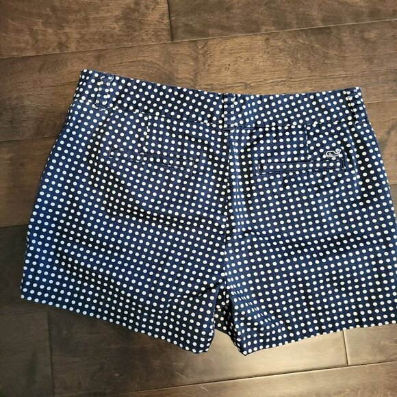 Vineyard Vines Navy and White Polka Dot Shorts Size 8 - Picture 4 of 8